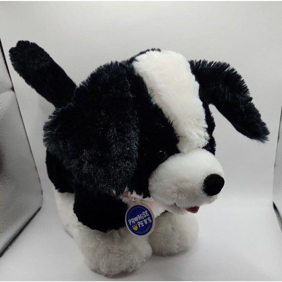 Build A Bear Promise Pets B/W Border Collie Dog Plush Stuffed Animal Puppy - Picture 1 of 7